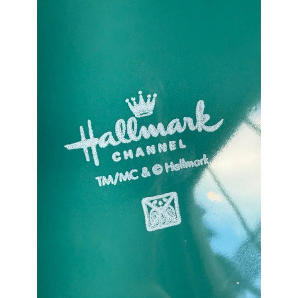 Hallmark Channel Fa-La-La-Love Teal Ceramic Wine‎ Chiller Holiday Bottle Cooler